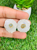 Solar Quartz Cabochon Pairs  • Code S21-S24 • AAA Quality • Natural Solar Quartz Cabs  • Solar Quartz Cabochon For Jewelry Making