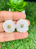 Solar Quartz Cabochon Pairs  • Code S21-S24 • AAA Quality • Natural Solar Quartz Cabs  • Solar Quartz Cabochon For Jewelry Making