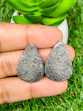 Black Fossil Coral Cabochon Pairs • Code B49-B52 • AAA Quality  • Natural Fossil coral Cabs