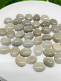 Moonstone Cabochon 8x10 mm • Pack of 6 Pc • AAA Quality • Grey Moonstone Oval Cabochon  • Perfect for Jewelry Making