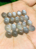 Moonstone Cabochon 7x9 mm • Pack of 8 Pc • AAA Quality • Grey Moonstone Oval Cabochon  • Perfect for Jewelry Making