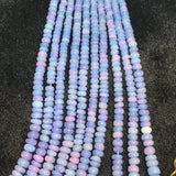 Ethiopian Blue Opal Roundel Beads 3.5-7MM, 16 Inch Strand, AAA Quality,- Ethiopian opal Roundel, Dyed Ethiopian Opal .