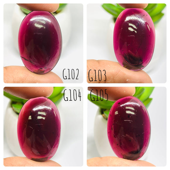 Garnet Cabochons 30X20 mm size • Code G102-G105  • Big Garnet Cabs •  AAA Quality •Garnet Oval Cabs • Garnet Loose Stone