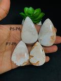 Pink Scolecite Cabochon • Code P5 -P8 • AAA Quality • Natural Pink Scolecite Cabs • Scolecite Pendant • Scolecite for Jewelry Making