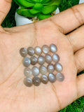 Moonstone Cabochon 7x9 mm • Pack of 8 Pc • AAA Quality • Grey Moonstone Oval Cabochon  • Perfect for Jewelry Making