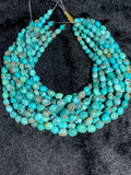 Natural Turquoise Nugget beads Size 8-10 MM • Genuine turquoise Length 40 cm • AAA Quality • Origin Arizona