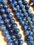 1/2 strand Blue Sapphire Round Beads • 8 mm size • Top Quality AAA 20 cm length • Natural Sapphire Beads