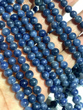 1/2 strand Blue Sapphire Round Beads • 8 mm size • Top Quality AAA 20 cm length • Natural Sapphire Beads
