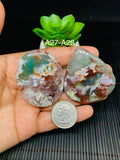 Aqua Chalcedony Cabochon • Code A27- A28 • AAA Quality • Natural Aqua Chalcedony Cabs • Perfect for Jewelry Making • Wire Wrapping Stone