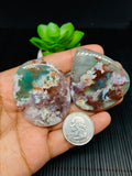 Aqua Chalcedony Cabochon • Code A27- A28 • AAA Quality • Natural Aqua Chalcedony Cabs • Perfect for Jewelry Making • Wire Wrapping Stone