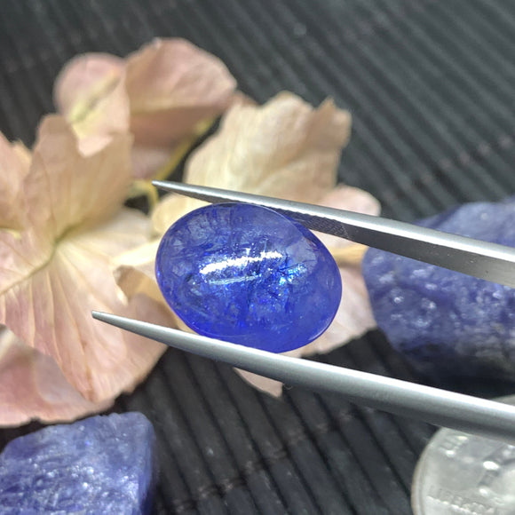 Tanzanite Cabochon Code #T319 • 16x12 mm Size • 12 Ct Weight • AAA Quality Natural Tanzanite Cabochon