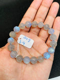 10MM Labradorite Carving Round Bracelet , Top Quality,24-Gm . Yellow and Blue Fire AAA Grade , Hand made carving, code-L4