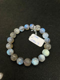 10MM Labradorite Carving Round Bracelet , Top Quality,25-Gm . Yellow and Blue Fire AAA Grade , Hand made carving, code-L5