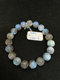 10MM Labradorite Carving Round Bracelet , Top Quality,25-Gm . Yellow and Blue Fire AAA Grade , Hand made carving, code-L5