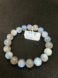 10MM Labradorite Carving Round Bracelet , Top Quality,25-Gm . Yellow and Blue Fire AAA Grade , Hand made carving, code-L5