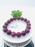 Ruby Bracelet 12 mm • Code # A4 •  69 gm Weight • 8  Inch Length • AAA Quality • Natural Ruby Bracelet • Ruby Round Bracelet