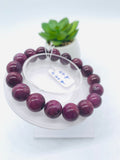 Ruby Bracelet 12 mm • Code # A4 •  69 gm Weight • 8  Inch Length • AAA Quality • Natural Ruby Bracelet • Ruby Round Bracelet