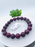 Ruby Bracelet 10 mm • Code # A6 •  38.6 gm Weight • 7.5  Inch Length • AAA Quality • Natural Ruby Bracelet • Ruby Round Bracelet