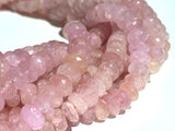 Morganite 9 MM faceted Roundel Beads • Length 14 Inch • 100% Natural Morganite faceted Roundel • Morganite Beads