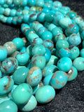 Natural Turquoise Nugget beads Size 8-10 MM • Genuine turquoise Length 40 cm • AAA Quality • Origin Arizona