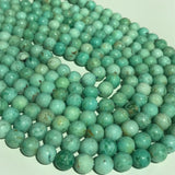 10MM Natural Turquoise Round Beads , 100 % Genuine Stone , Length in 15.5Inch , Turquoise Round Beads.