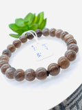 Sunstone Bracelet • 8mm Size • Code #A4 • Weight 15.7 gm • Natural Black Sunstone Round Bracelet • Sunstone Jewelry