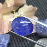 Tanzanite Cabochon Code #T317 • 17X13 mm Size • 17.5 Ct Weight • AAA Quality Natural Tanzanite Cabochon