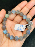 10MM Labradorite Carving Round Bracelet , Top Quality,25-Gm . Yellow and Blue Fire AAA Grade , Hand made carving, code-L2