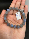 10MM Labradorite Carving Round Bracelet , Top Quality,25-Gm . Yellow and Blue Fire AAA Grade , Hand made carving, code-L3