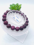 Ruby Bracelet 10 mm • Code # A6 •  38.6 gm Weight • 7.5  Inch Length • AAA Quality • Natural Ruby Bracelet • Ruby Round Bracelet