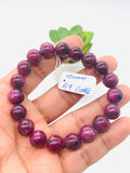 Ruby Bracelet 10 mm • Code # A9 • 45.5 gm Weight • 7.5  Inch Length • AAA Quality • Natural Ruby Bracelet • Ruby Round Bracelet