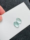 Aquamarine Cabochon 10X14 mm Pack of 2 Pcs - Code #3 AAA Quality cabs- Natural Aquamarine Cabs