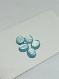 Aquamarine Cabochon 9X11 mm Pack of 2 Pcs - AAA Quality cabs- Natural Aquamarine Cabs