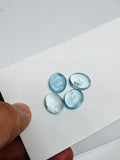 Aquamarine Cabochon 10X12 mm Pack of 2 Pcs - AAA Quality cabs- Natural Aquamarine Cabs