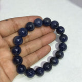 12MM Blue Sapphire Bracelet  Top Quality,7.5'' length • Natural Sapphire Beads • Sapphire Round beads. code #3 , 57 Gram