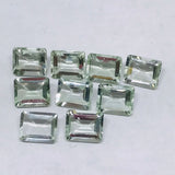 Prasiolite Rectangle Faceted 10X14 mm - Pack of 1 Pcs - AAA Quality , Natural Prasiolite Stone- Green Amethyst loose stone