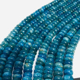 8MM Neon Apatite Roundel Beads - 40 cm Length  - 100% Natural Beads- Neon Apatite Rondelle Beads