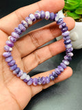 Purple Opal Bracelet • 7.5 mm size • Code #P1 • 7.5 inch Length • Natural Purple Opal Faceted Roundel Bracelet • Purple Opal Beads