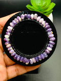 Purple Opal Bracelet • 7.5 mm size • Code #P3 • 7.5 inch Length • Natural Purple Opal Faceted Roundel Bracelet • Purple Opal Beads