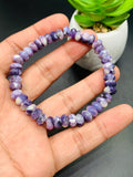 Purple Opal Bracelet • 7.5 mm size • Code #P3 • 7.5 inch Length • Natural Purple Opal Faceted Roundel Bracelet • Purple Opal Beads