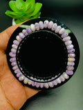 Purple Opal Bracelet •  7.5 mm size • Code #P8 • 7.5 inch Length • Natural Purple Opal Faceted Roundel Bracelet • Purple Opal Beads