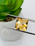 Citrine Square Faceted Cut • 10x10  mm size • Pack of 1 Pc • AAA Quality • 100% Natural Citrine Faceted Square Loose Pieces