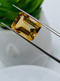 Citrine  Rectangle Faceted Cut • 11x15  mm size • Pack of 1 Pc • AAA Quality • 100% Natural Citrine Faceted Rectangle loose stone