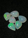 Ethiopian Opal 12X9mm  Pear size Cabs Pack of 1 Pieces -Code #4 AAA Quality (AAA Grade) Opal Cabochon - Ethiopian Opal Pear Cabochon