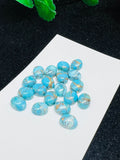 Sky Copper Turquoise 7X9MM Cabochon-  • Natural gemstone cabochon •  Natural Turquoise Cabs- • Turquoise Loose Stones pack 4 Pcs.