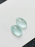 Aquamarine Cabochon 10X14 mm Pack of 2 Pcs - Code #3 AAA Quality cabs- Natural Aquamarine Cabs