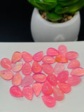 Ethiopian Opal Pear Cabochon • 6x9 mm Size • Pack 2 Pcs• Code # D14 • AAA Quality • 100% Natural Opal Cabs  • Color Treated Opal