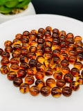 Amber Round Cabochon • 6 mm Size • Pack of 5 Pcs •AAA Quality  • Natural Amber from Ukraine • Amber Cabochons • Flat Back Cabs