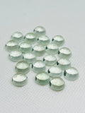10MM Prasiolite Round Cabs - Pack of 4 Pcs - AAA Quality - Natural  color -  Natural Prasiolite Stone- Green Amethyst loose stone