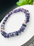 Purple Opal Bracelet • 8mm  size • Code #P2 • 7.5 inch Length • Natural Purple Opal Faceted Roundel Bracelet • Purple Opal Beads